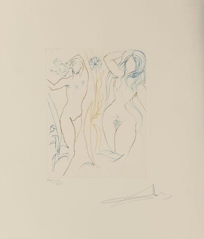 Salvador DALI (1904-1989)
Le paradis terrestre,...