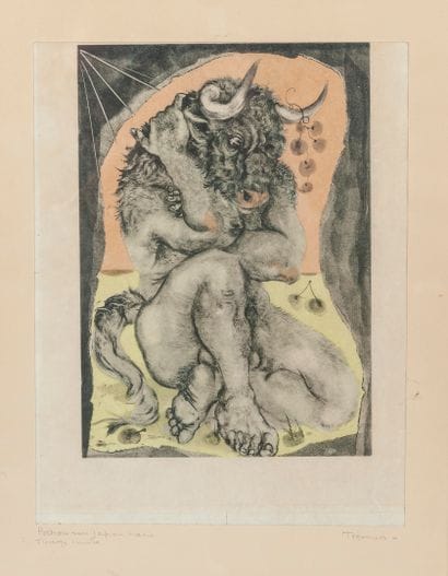 Pierre-Yves TREMOIS (1921-2020)
Le Minotaure.

Lithographie...