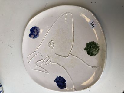Pablo PICASSO (1881-1973) & MADOURA

Tête...
