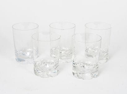 DAUM France
Lot de cinq verres à whisky....
