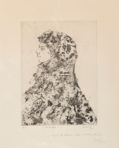 Juvenal SANSO (1929)
Fleur et portrait de...