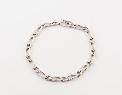Bracelet gourmette en argent (925). 

Fermoir...
