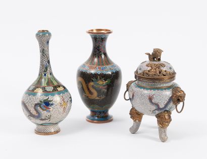 CHINE, début du XXème siècle
Lot de trois...