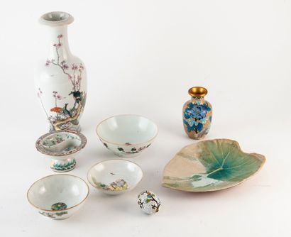 CHINE
Lot comprenant :

- Un vase balustre...