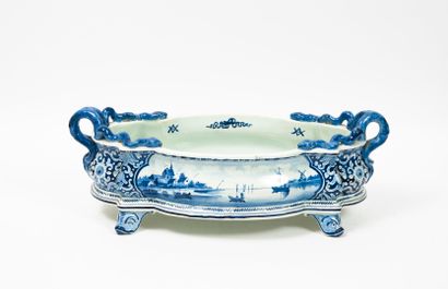 DELFT, fin du XIXème - début du XXème siècles
Jardinière...