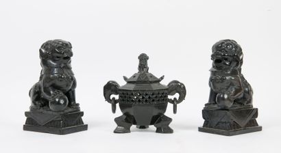 CHINE, XXème siècle
- Pot-pourri octogonal...