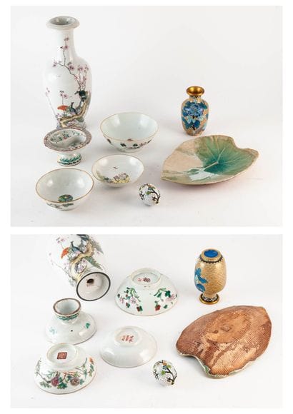 CHINE
Lot comprenant :

- Un vase balustre...