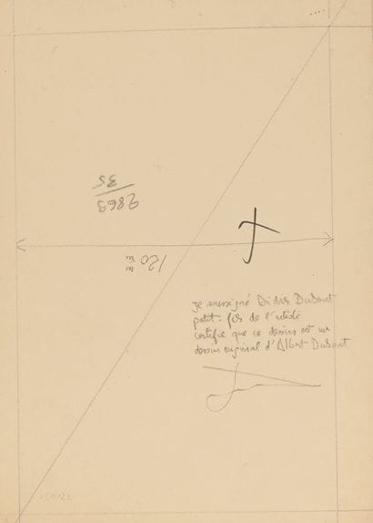 Albert DUBOUT (1905-1976)
Cosmos Lines. 

Graphite...