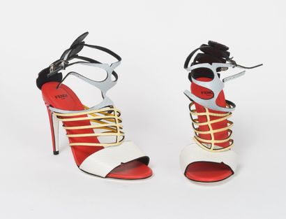FENDI Roma
Pair of white, yellow-beige, light...