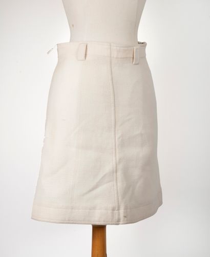 COURREGES
Cream-coloured wool skirt, flared...