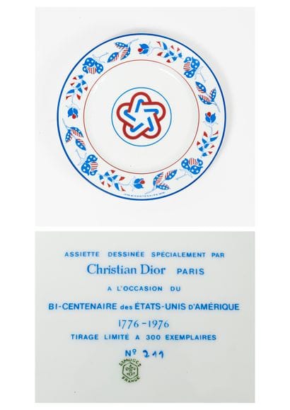 CHRISTIAN DIOR PARIS
White porcelain plate...