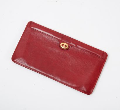 CHRISTIAN DIOR
Rectangular red leather pouch,...