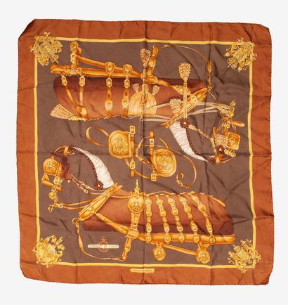 HERMES Paris
Square in printed silk twill,...