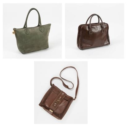 Lot de trois sacs à main : 
- Charles JOURDAN

Brown...