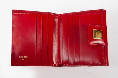 CELINE Paris, 
Wallet in red box, with snap...