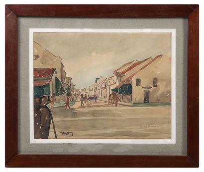 Thien DANG (XXème siècle)
Along Bay and Raft...