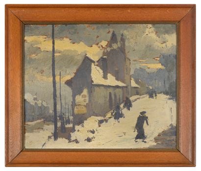 Pierre LE TRIVIDIC (1898-1960)
Snowy Village...