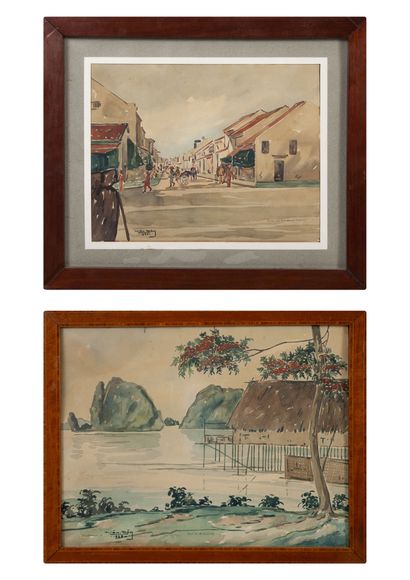 Thien DANG (XXème siècle)
Along Bay and Raft...