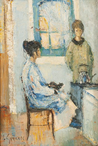 Jean LE GUENNEC (1924-1988)
Scène d'intérieur,...
