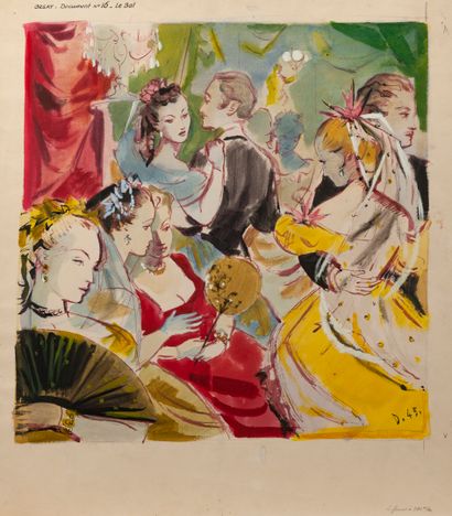 André DELFAU (1914-2000)
Le Bal, 1945.

Encre,...
