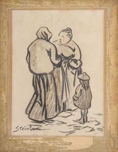 Théophile Steinlen (1859-1923)
The conversation.

Charcoal,...