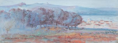 Ecole du XXème siècle
Landscape, 1929.

Gouache...