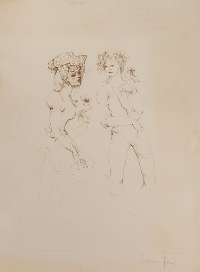 Léonor FINI (1907-1996)
Etudes et personnages.

Lot...
