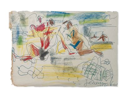 GEN PAUL (1895-1975)
Scène de plage. 

Stylo...