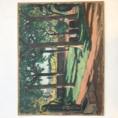 Louis CHARLOT (1878-1951)
Enclosed garden,...