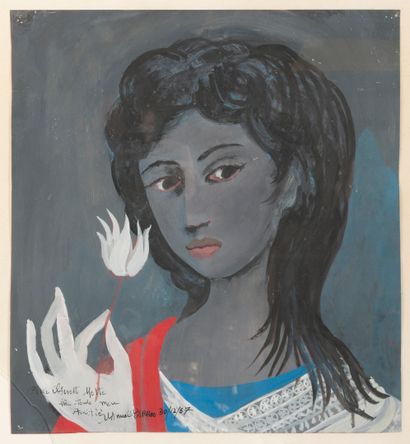 Manuel PARRES (1925)
Claire à la fleur, 1957.

Gouache...