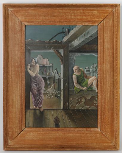 Stanislas LEPRI (1905-1980)
La visite, 1946....