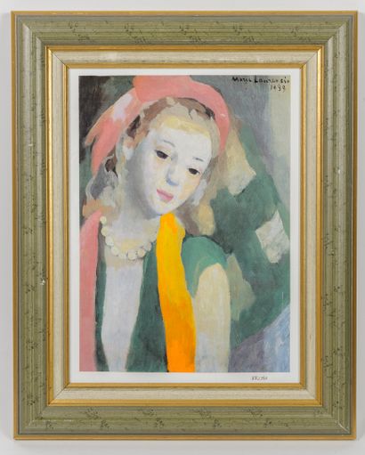 D'après Marie LAURENCIN
Jeune fille à l'écharpe,...