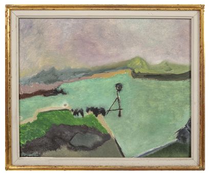 Ecole du XXème siècle
Paysage.

Huile sur...