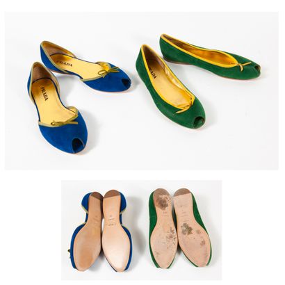 PRADA
Lot comprenant deux paires de ballerines...