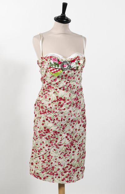 DOLCE & GABBANA
Strapless dress in cotton...