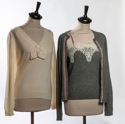 VALENTINO, CÉLINE
Lot including : 

- VALENTINO

Twin-set...