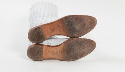 Sergio ROSSI
Paire de bottes en cuir blanc...
