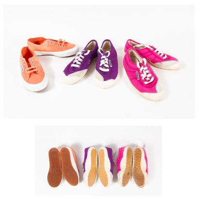 SUPERGA, KAWASAKI
Lot comprenant trois paires...