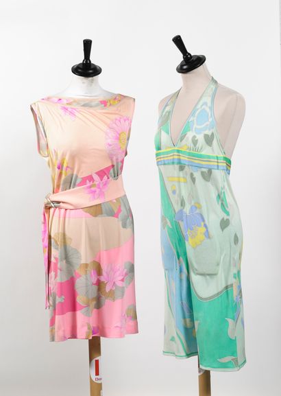 LEONARD
Lot including:

- Silk dress with...