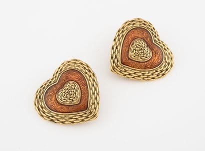 GOSSENS Paris
Pair of heart-shaped ear clips...