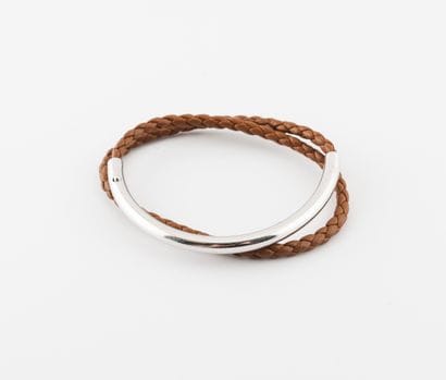 CHRISTOFLE
Bracelet with double turn in braided...