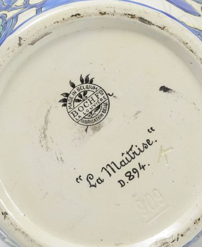 BOCH FRÈRES, La Louvière
Vase of baluster...