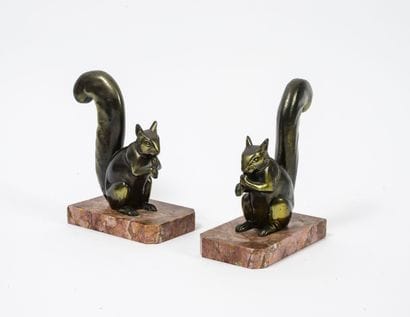 M. LEDUCQ (1879-1955)
Pair of bookends with...