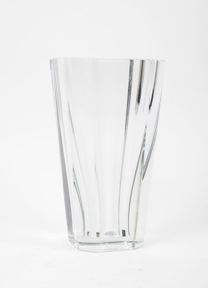 BACCARAT
A colourless cut crystal vase, octagonal...