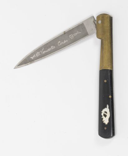 CORSE
Vendetta type folding knife in brass...