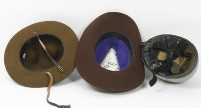 Two felt hats, late 20th century :

- one...