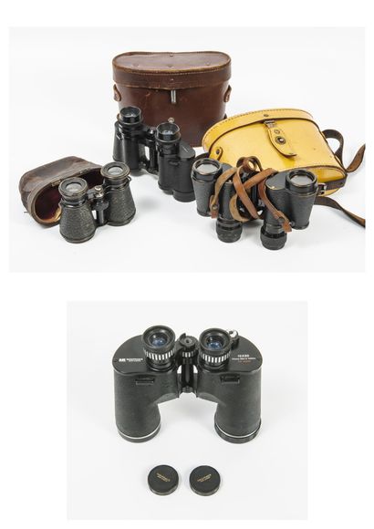 Five pairs of binoculars :

- HUET, Paris.

Trinotix...