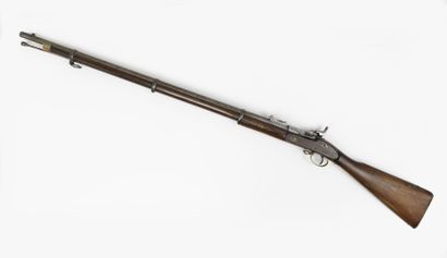 BARNETT, London
Military rifle with snuffbox,...