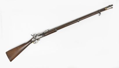 BARNETT, London
Military rifle with snuffbox,...