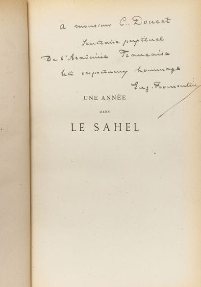 FROMENTIN (Eugène)
- A year in the Sahel....